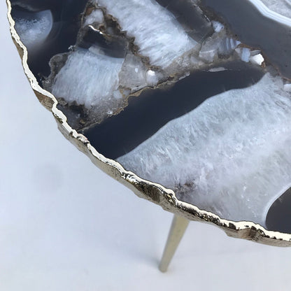 Wild/Brown Agate Round Edge Side/Coffee Table