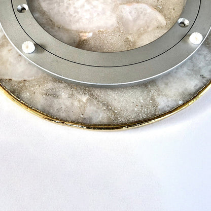 Black Agate LazySusan | Countertop | Turntable | Centrepiece |