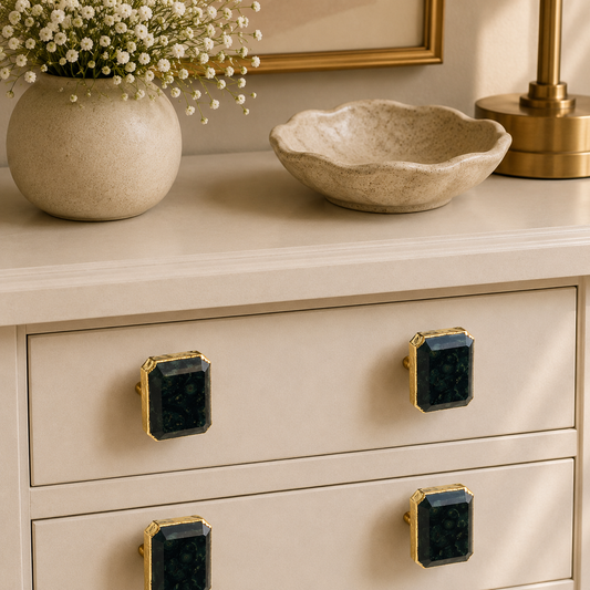 Kambaba Jasper Cabinet Knobs - Set of 4