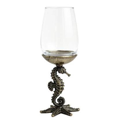 Seahorse Wine Glasses | Designer Statement Drinkware | Set of 2 / Set of 4