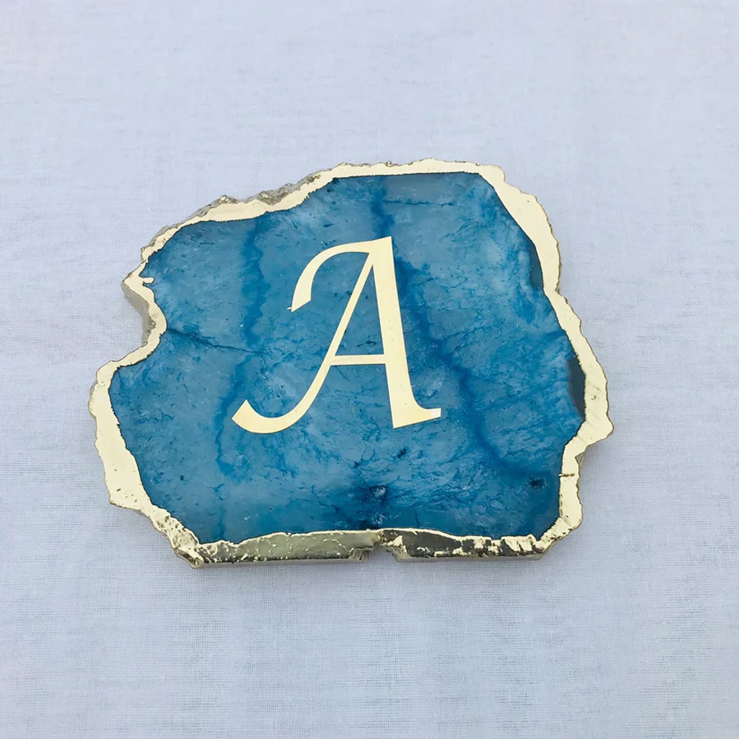 Blue Agate - Set of 4 Large Coasters/Personalised Momentos