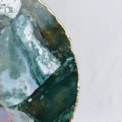 Green Agate Organic Edge Side/Coffee Table