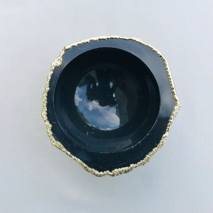 Black Agate Geode Nut/trinket/Jewellery Bowl