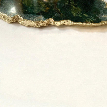 Large Green Agate Cheese Platter/Tray/Personalised Momentos/Sign Boards - 10"x15"