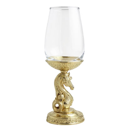 Knight wine glass set | chess inspired designer stemware  | Set of 2 / Set of 4