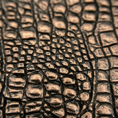 Croc Skin Metal Wall Tile Set | Textured Copper & Brass Decorative Wall Panels
