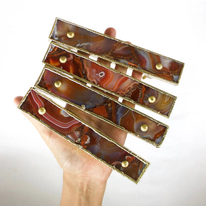 Set of 4 Red Agate Handle/Pull/Barbarella