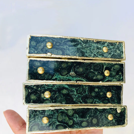 Set of 4 Kambaba Jasper Gemstone/Agate Handle Barbarella | Green