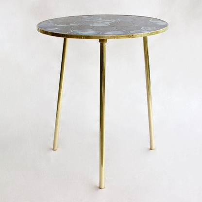 Blue Agate Round Coffee/Side Table