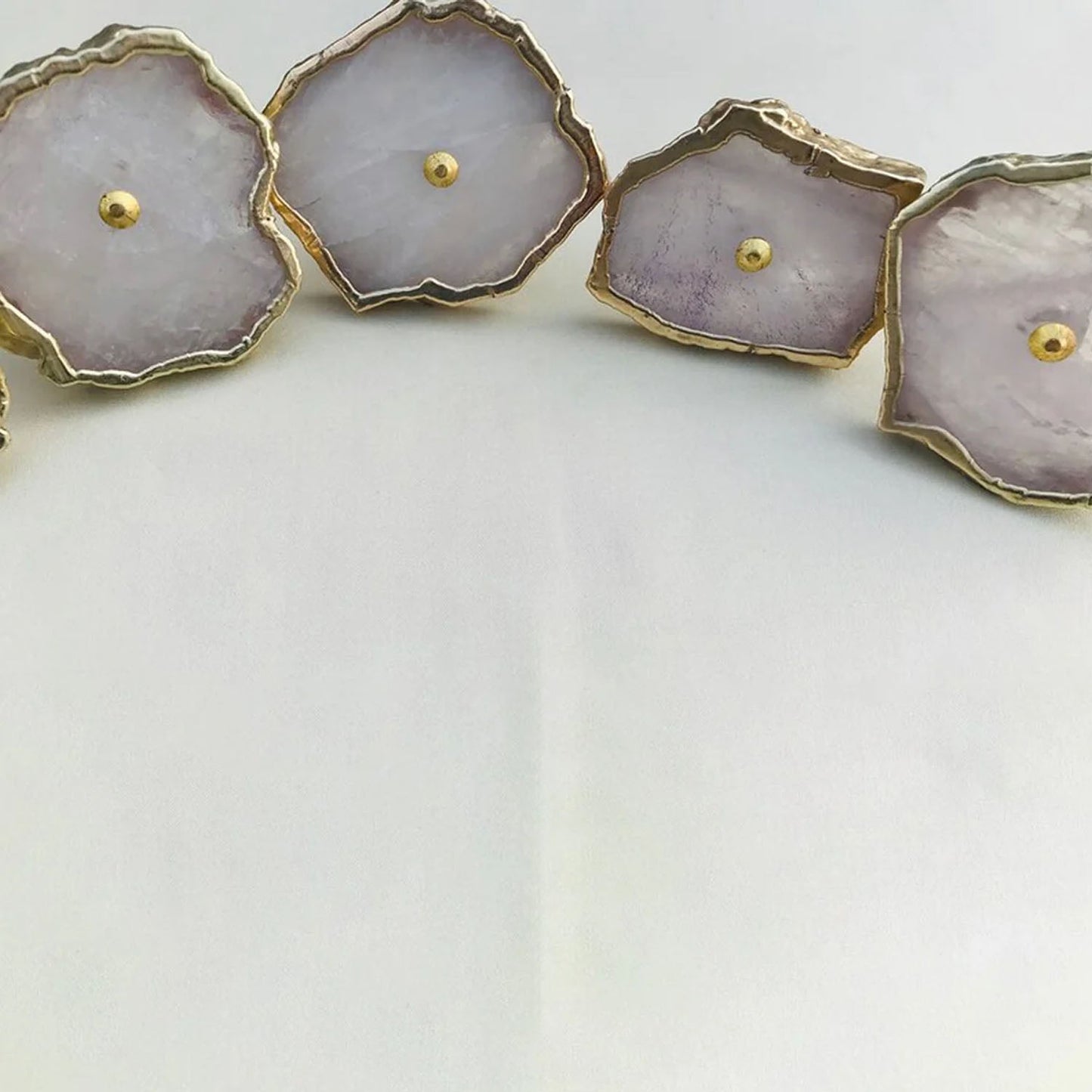Rose Quartz Cabinet Pulls - Natural Stone Cabinet Hardware India - The Tangerine Store