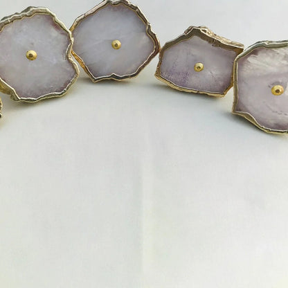 Rose Quartz Cabinet Pulls - Natural Stone Cabinet Hardware India - The Tangerine Store