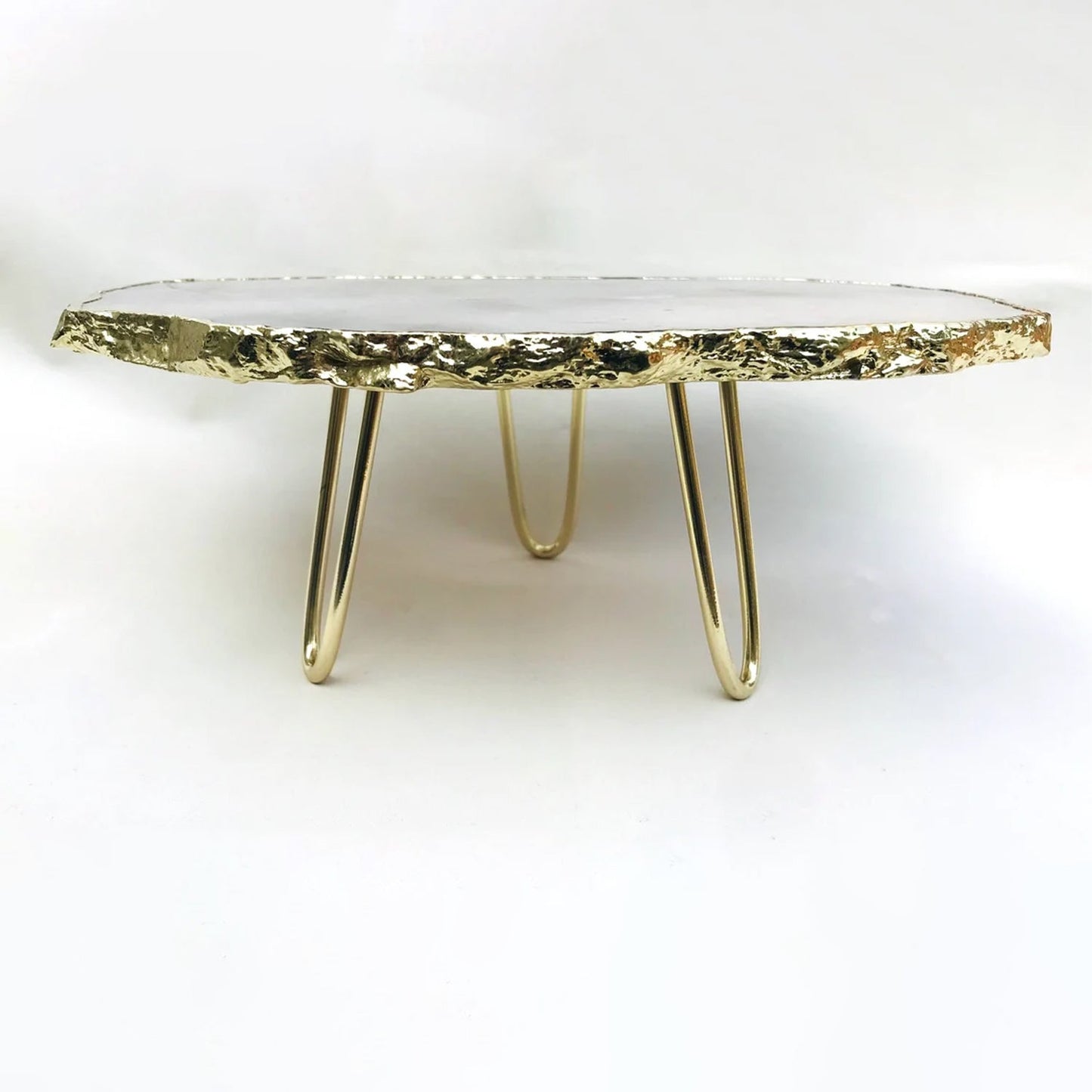Grey Agate Quartz Cake Stand/Centrepiece/Display Stand/Tray