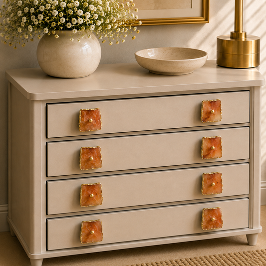Golden Agate Cabinet Pulls - Set of 6