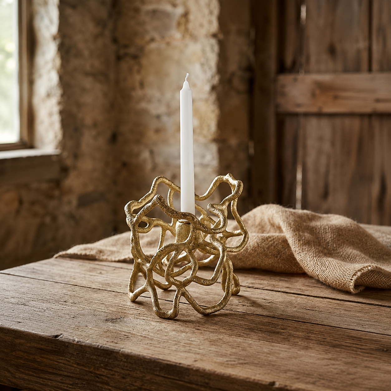 Organic Abstract Candle Holder