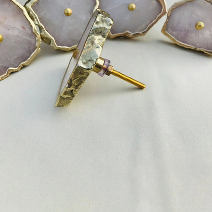 Rose Quartz Cabinet Pulls - Natural Stone Cabinet Hardware India - The Tangerine Store