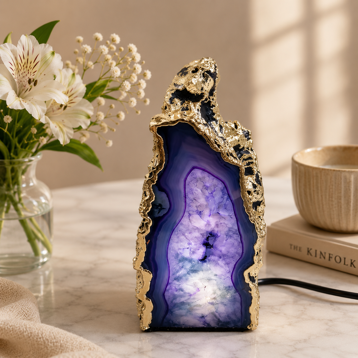 Blue Agate Lamp