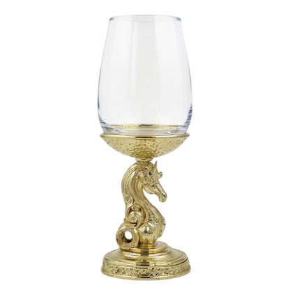 Knight wine glass set | chess inspired designer stemware  | Set of 2 / Set of 4