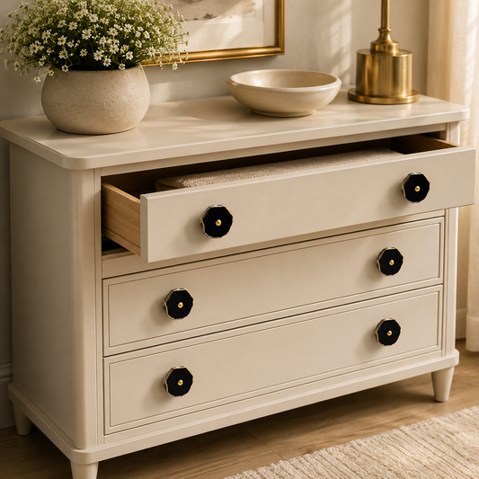 Black Agate Cabinet Pulls - Set of 6