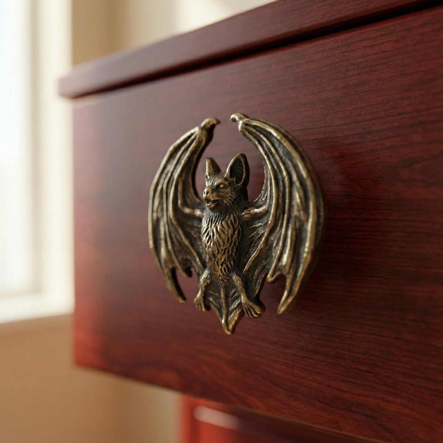 Antique Brass Bat Drawer Knobs