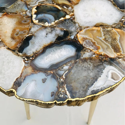 Black Agate Organic Edge Side/Coffee Table
