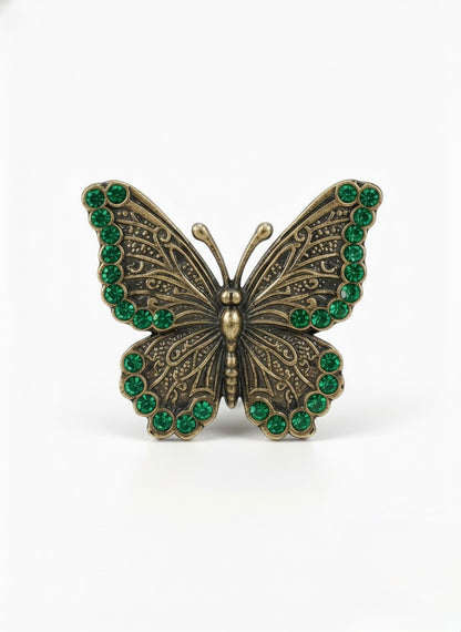 Antique Brass Butterfly Drawer Knobs