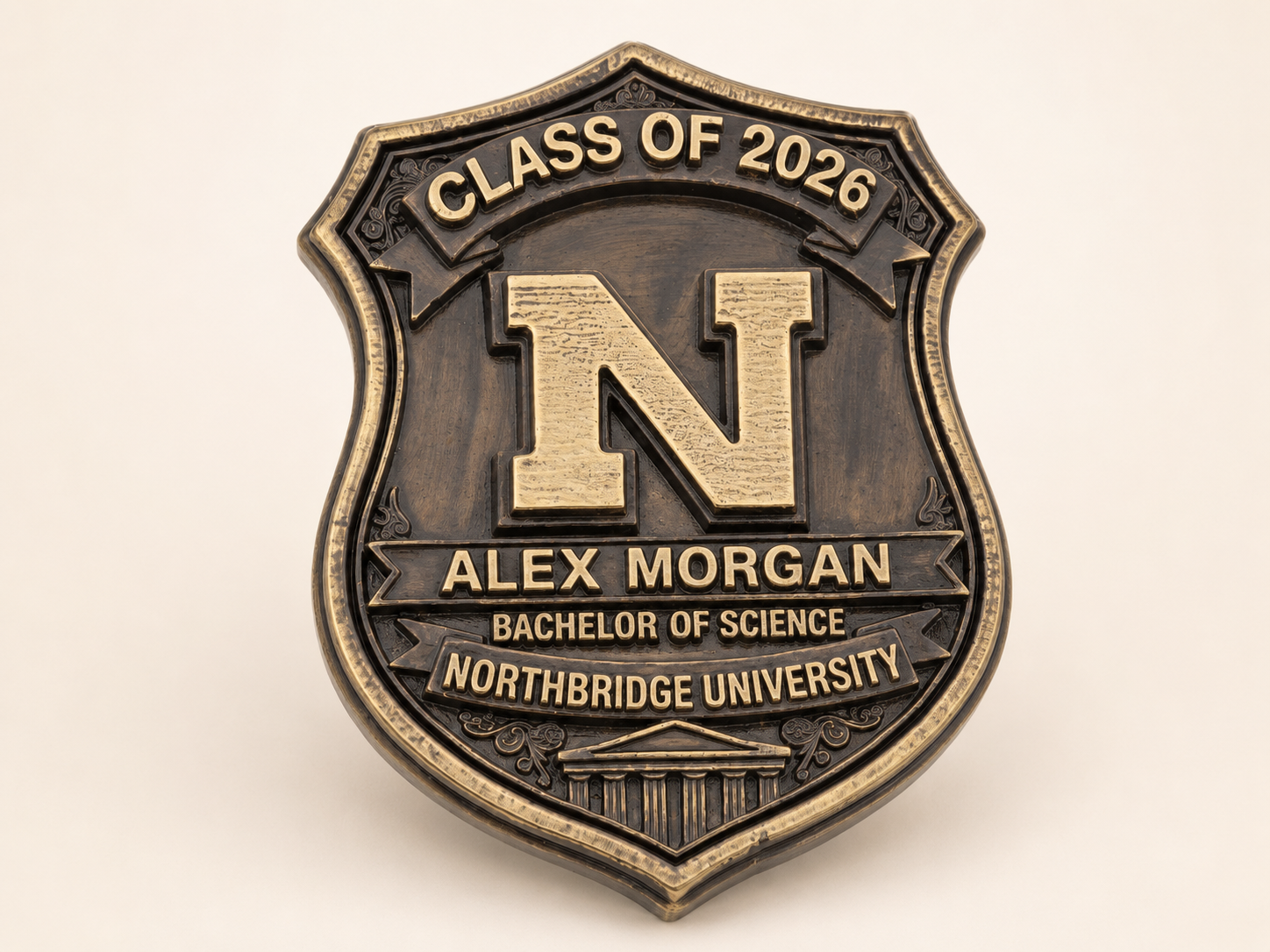 Graduation Plaque | Electroformed brass graduation keepsake