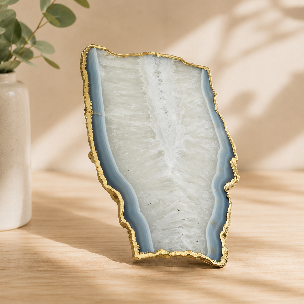 Grey Agate Cheese Platter – finish options, gold, silver, rose gold