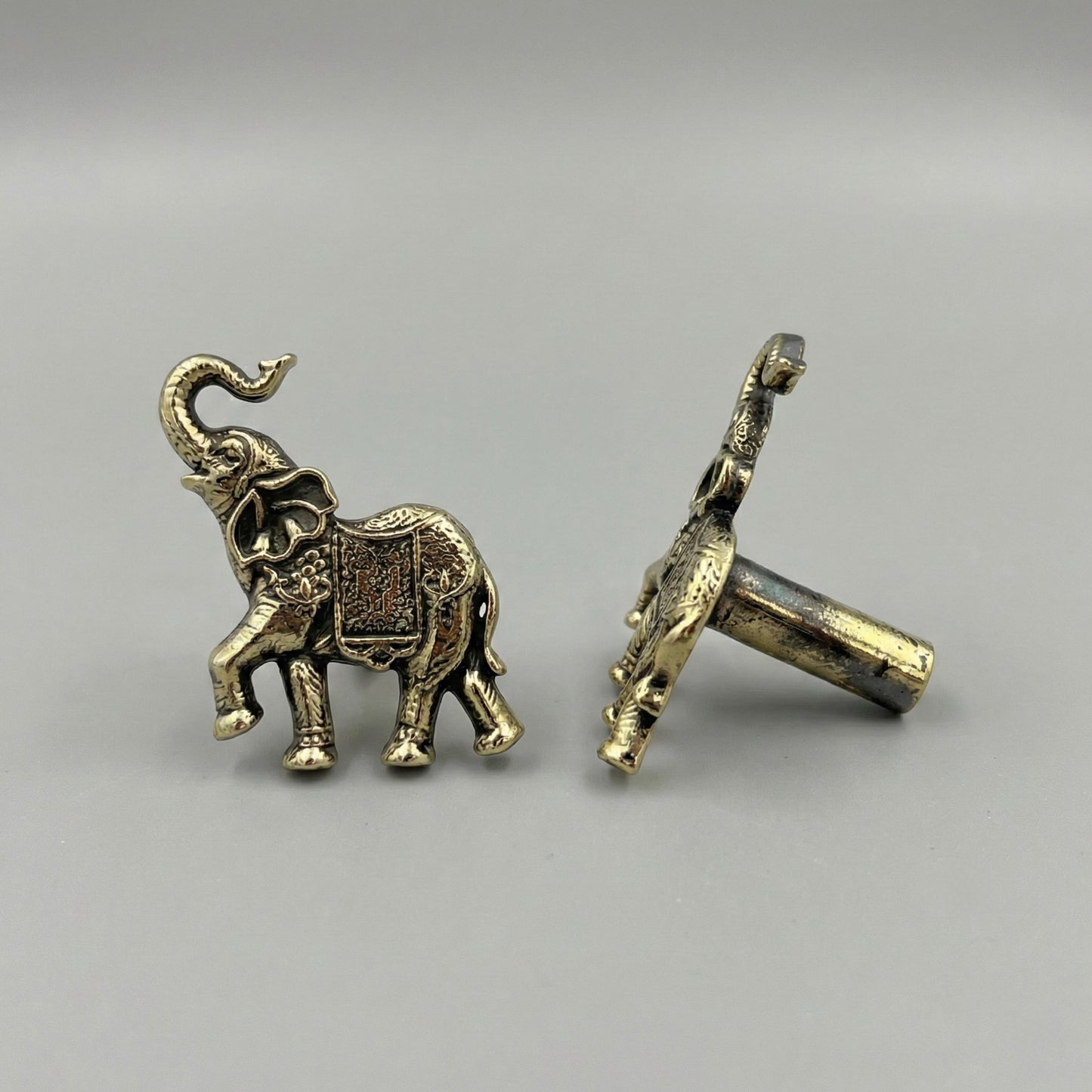 Antique Brass Elephant Drawer Knobs