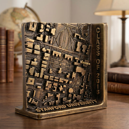 Personalized 3D Map Tabletop Plaque | Custom antique brass location keepsake, India