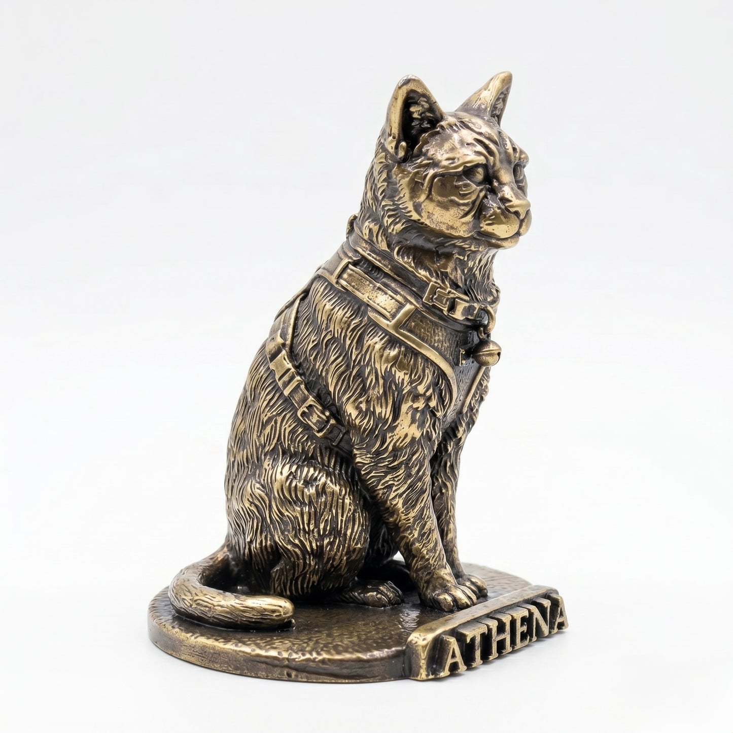 Custom Brass 3D Figurine from Photo | Personalized Metal Portrait Sculpture | Custom Family & Pet Statue