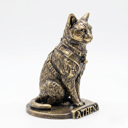 Custom Brass 3D Figurine from Photo | Personalized Metal Portrait Sculpture | Custom Family & Pet Statue