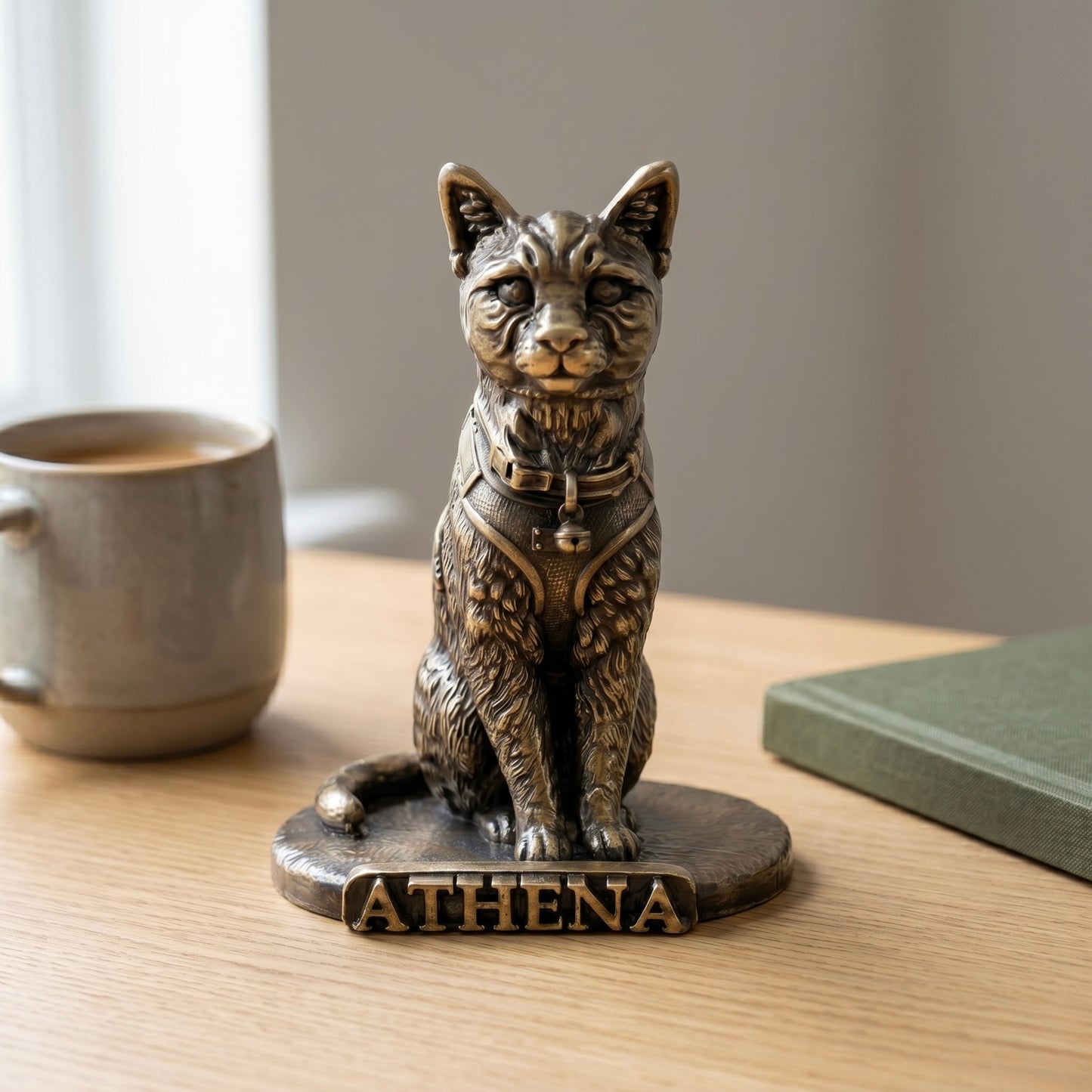 Custom Brass 3D Figurine from Photo | Personalized Metal Portrait Sculpture | Custom Family & Pet Statue