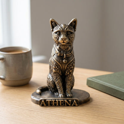 Custom Brass 3D Figurine from Photo | Personalized Metal Portrait Sculpture | Custom Family & Pet Statue