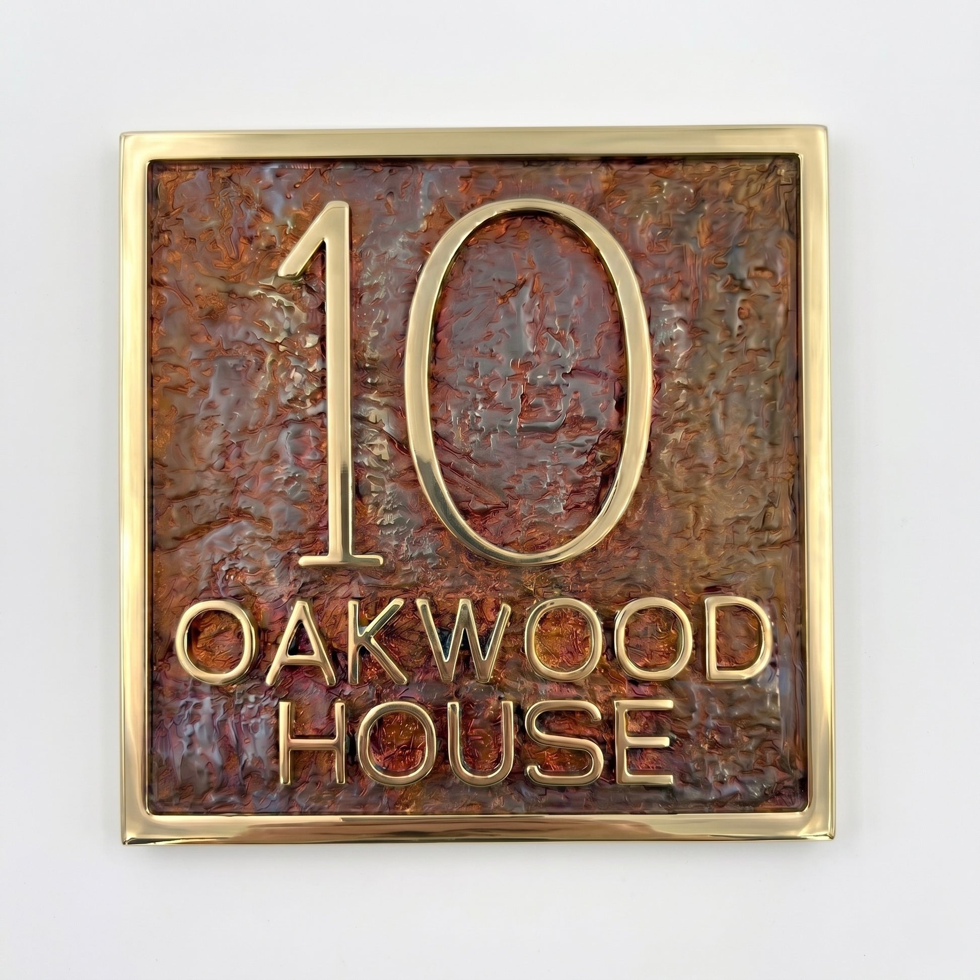 House Number Plaque | Custom house number and street name in brass