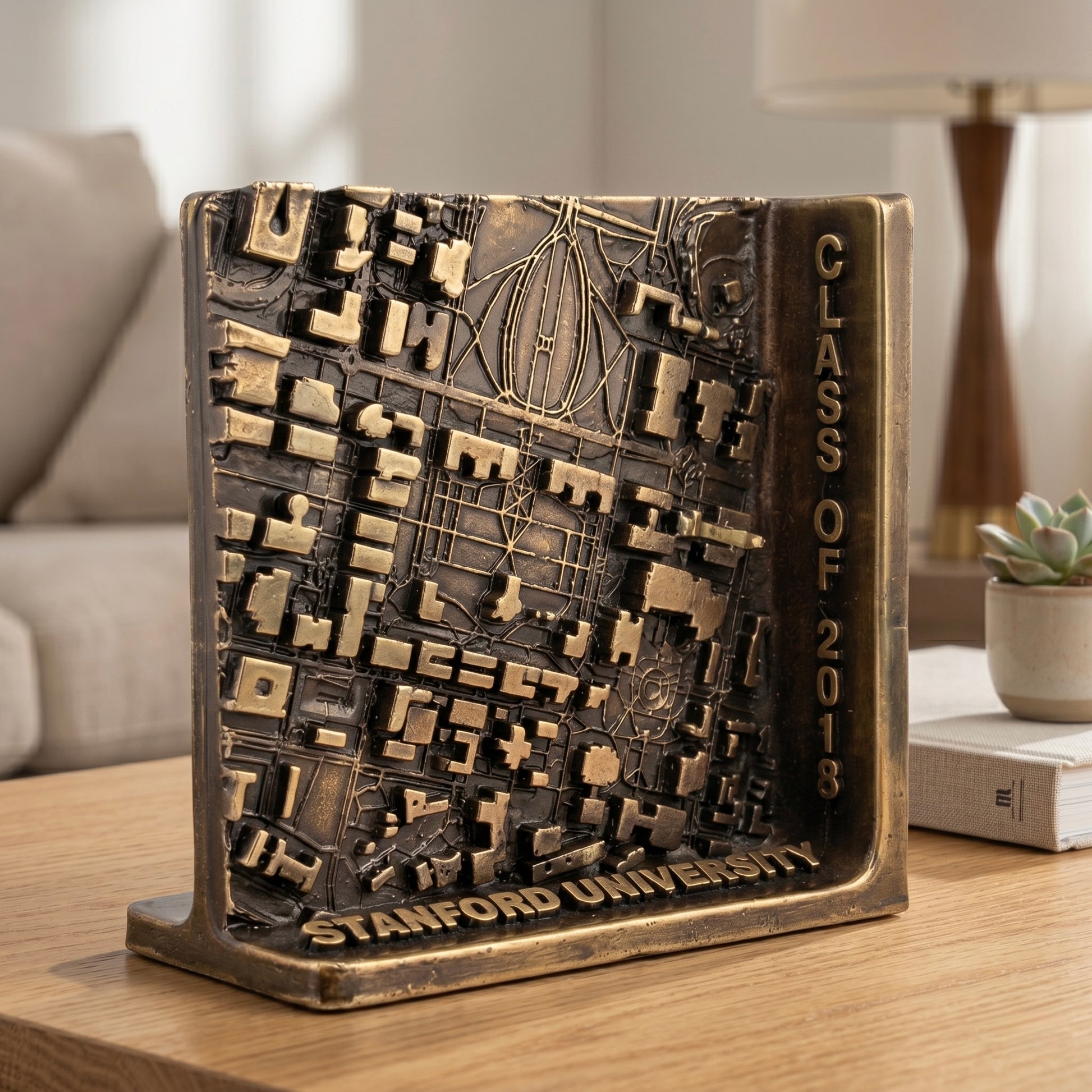 3D Map Plaque | Three-dimensional map detail, electroformed brass