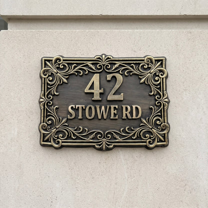 Victorian House Number Sign | Handcrafted Victorian-style address sign