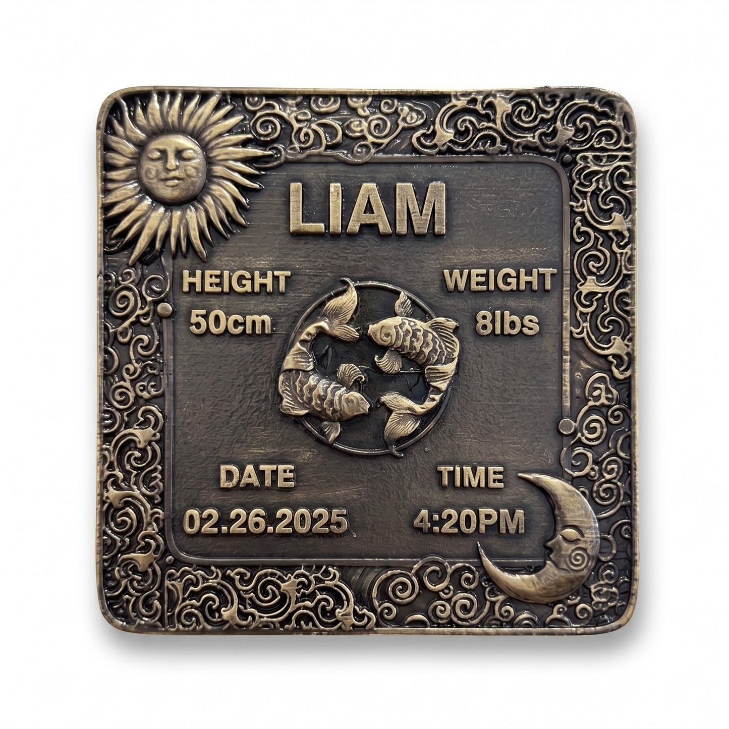 Zodiac Birth Tile | Styled baby keepsake gift, India