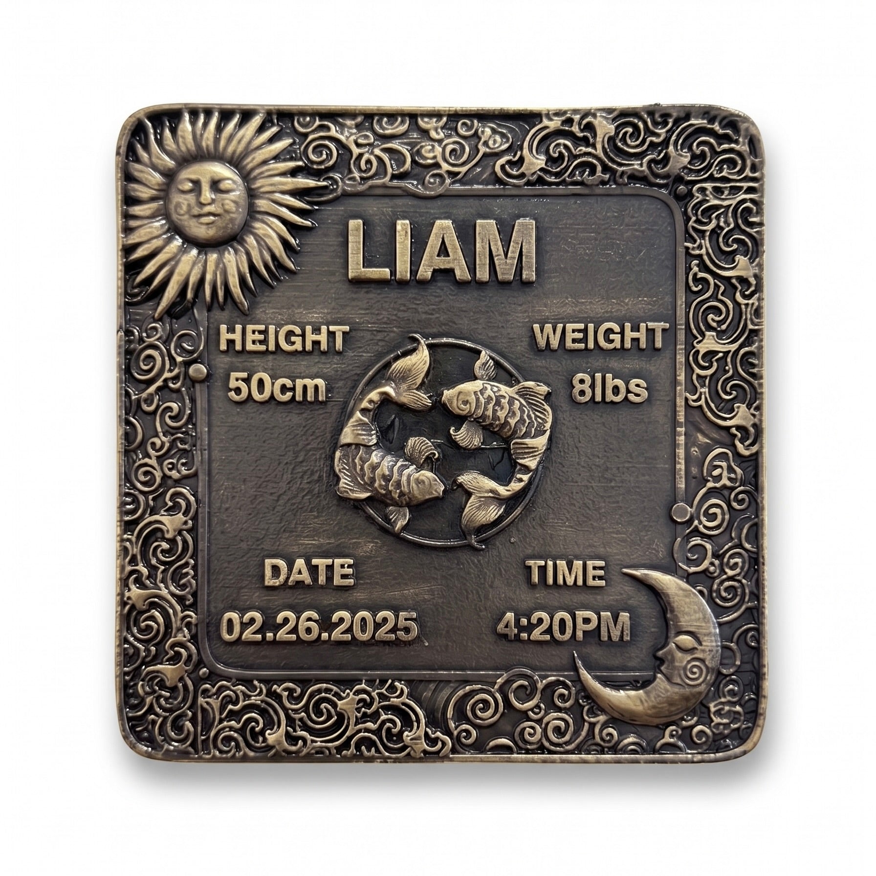 Zodiac Birth Tile | Styled baby keepsake gift, India