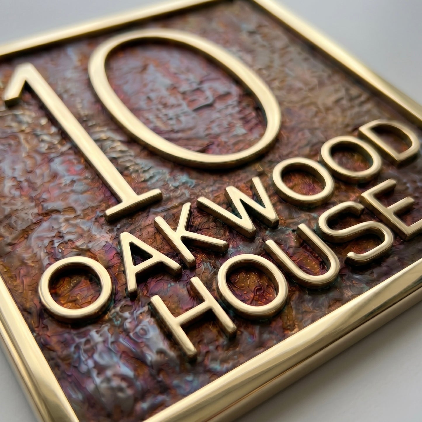 House Number Plaque | Stone-effect personalized address plaque, India