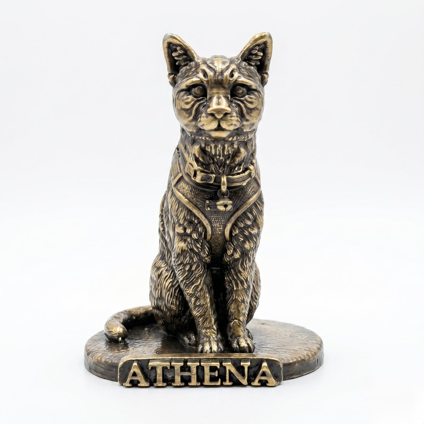 Custom Brass 3D Figurine from Photo | Personalized Metal Portrait Sculpture | Custom Family & Pet Statue