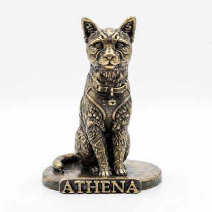 Custom Brass 3D Figurine from Photo | Personalized Metal Portrait Sculpture | Custom Family & Pet Statue