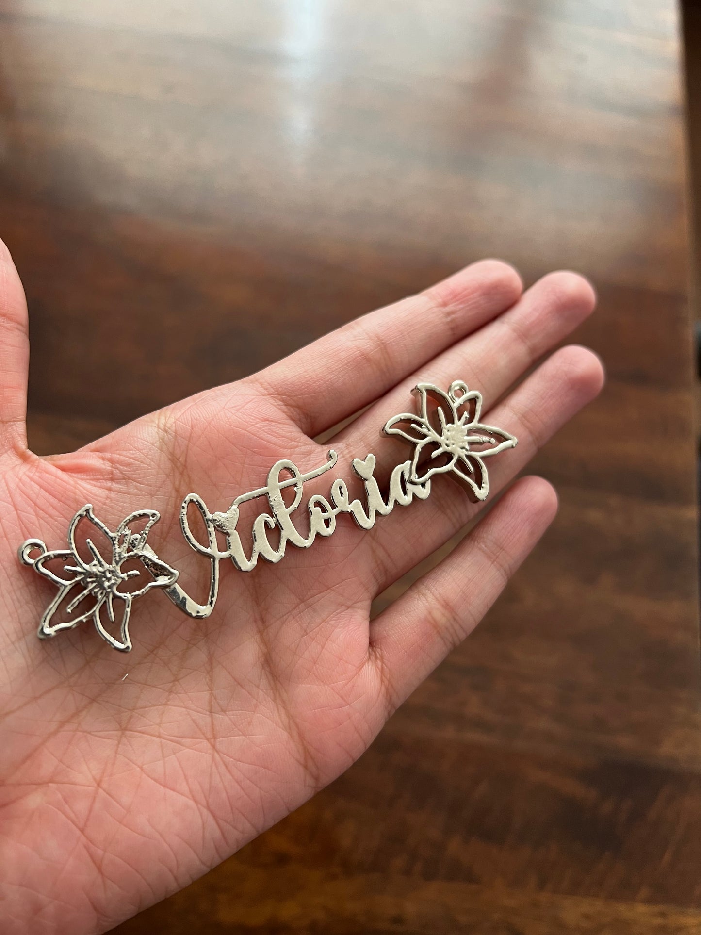 Custom name christmas ornament | gold butterfly stocking tag personalised decor | set of 2 or 4
