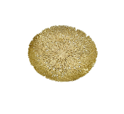 Coral inspired decorative metal tray | Gold and silver tray decor for home