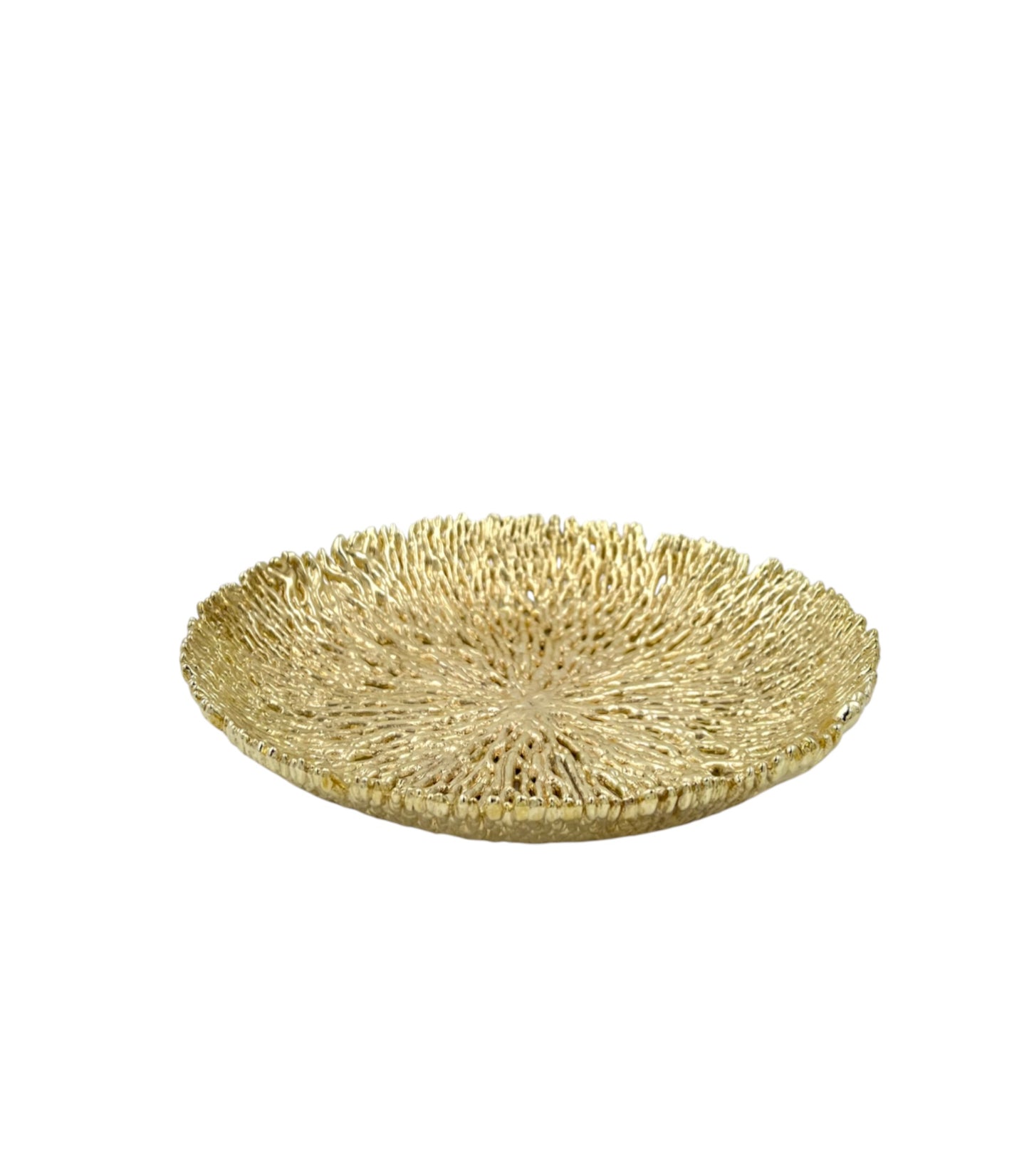 Coral inspired decorative metal tray | Gold and silver tray decor for home