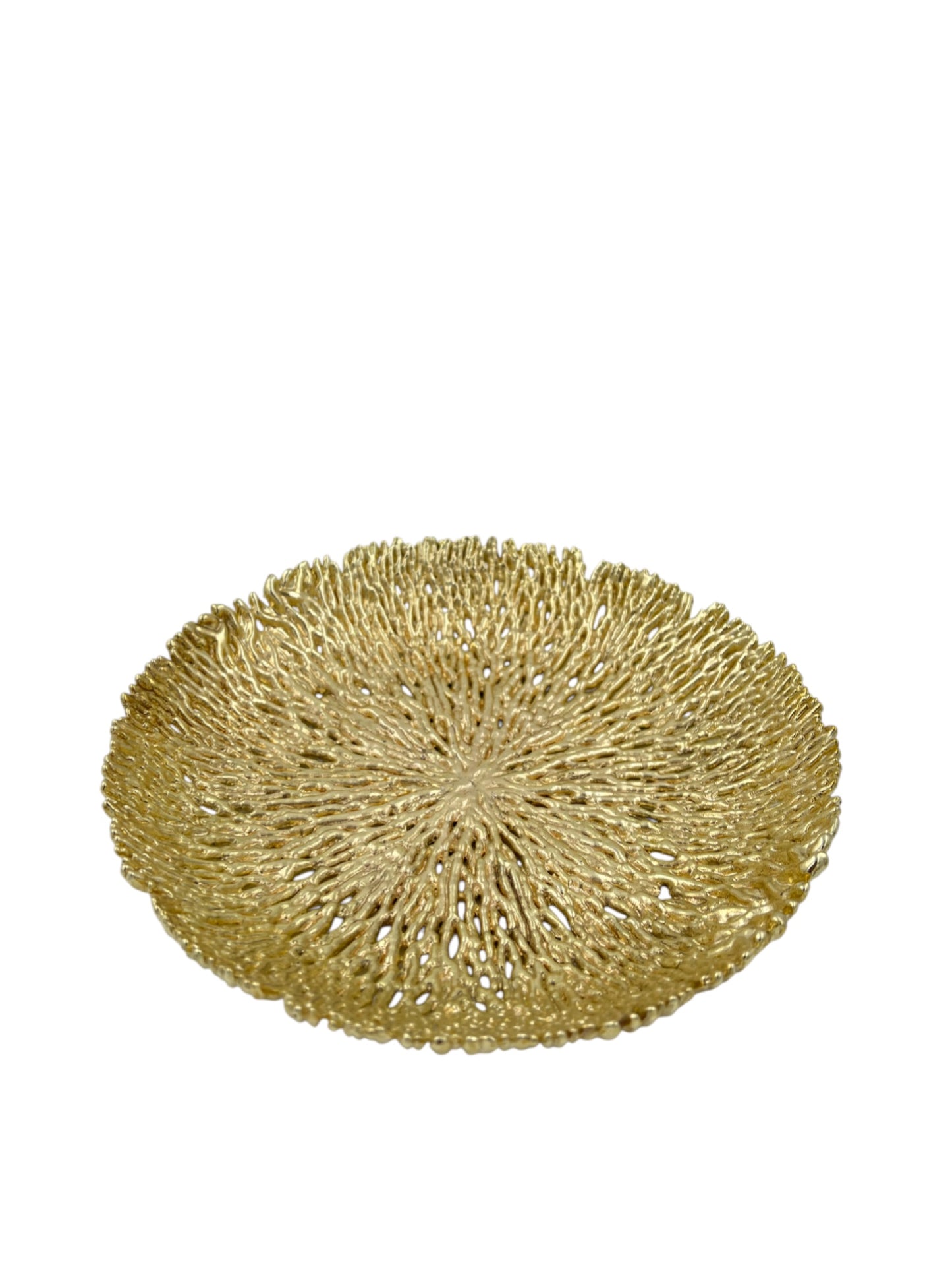 Coral inspired decorative metal tray | Gold and silver tray decor for home