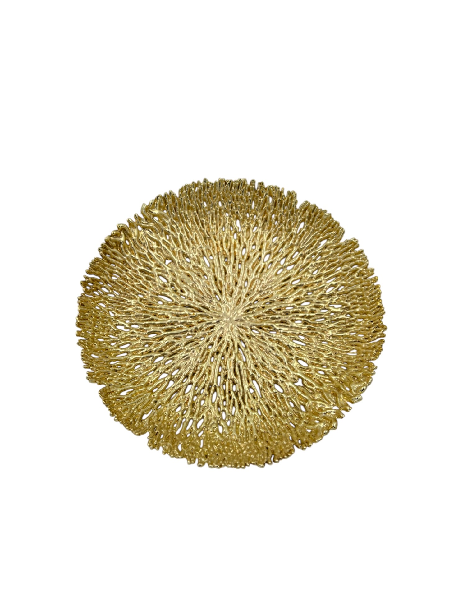 Coral inspired decorative metal tray | Gold and silver tray decor for home