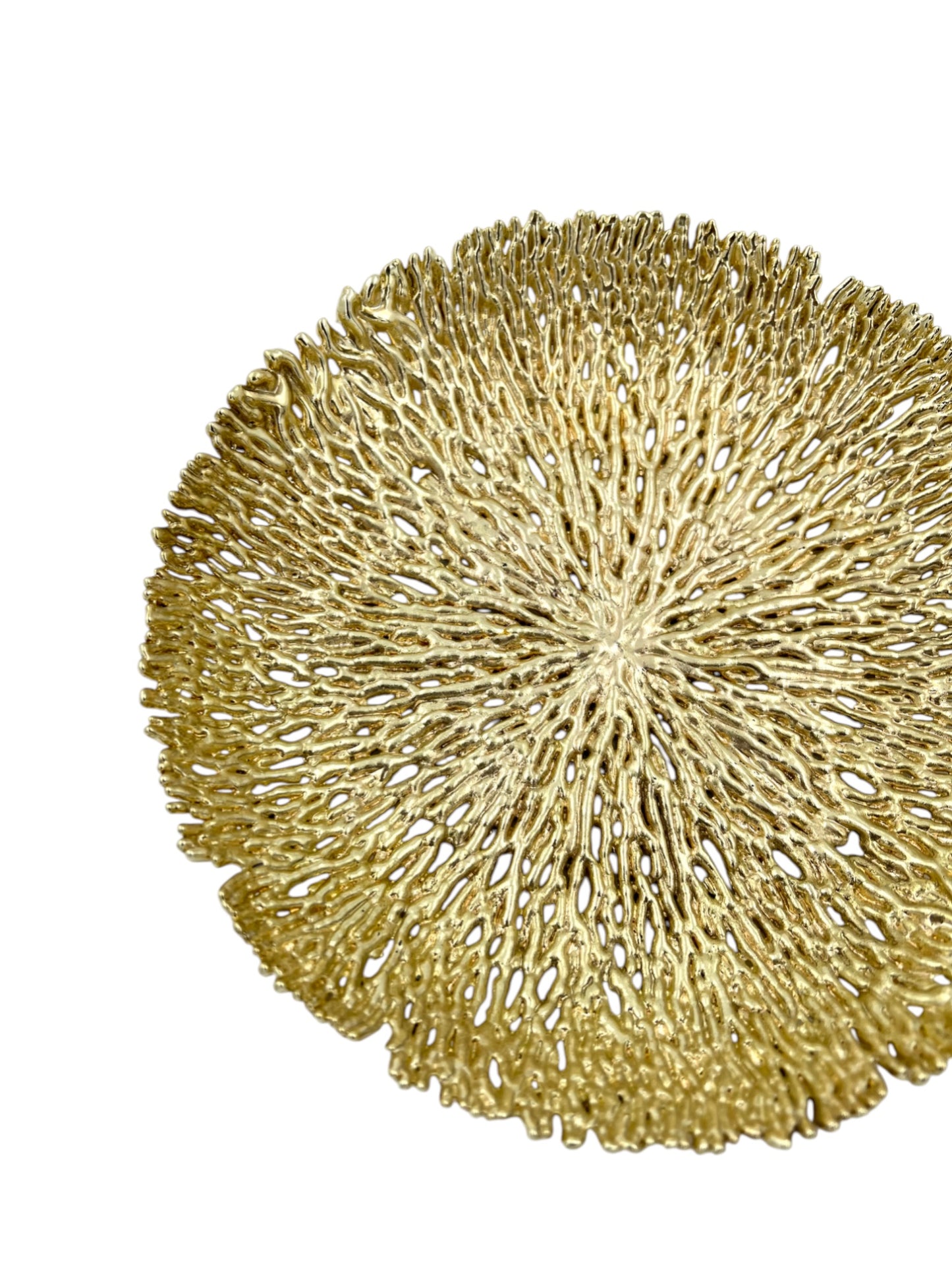 Coral inspired decorative metal tray | Gold and silver tray decor for home