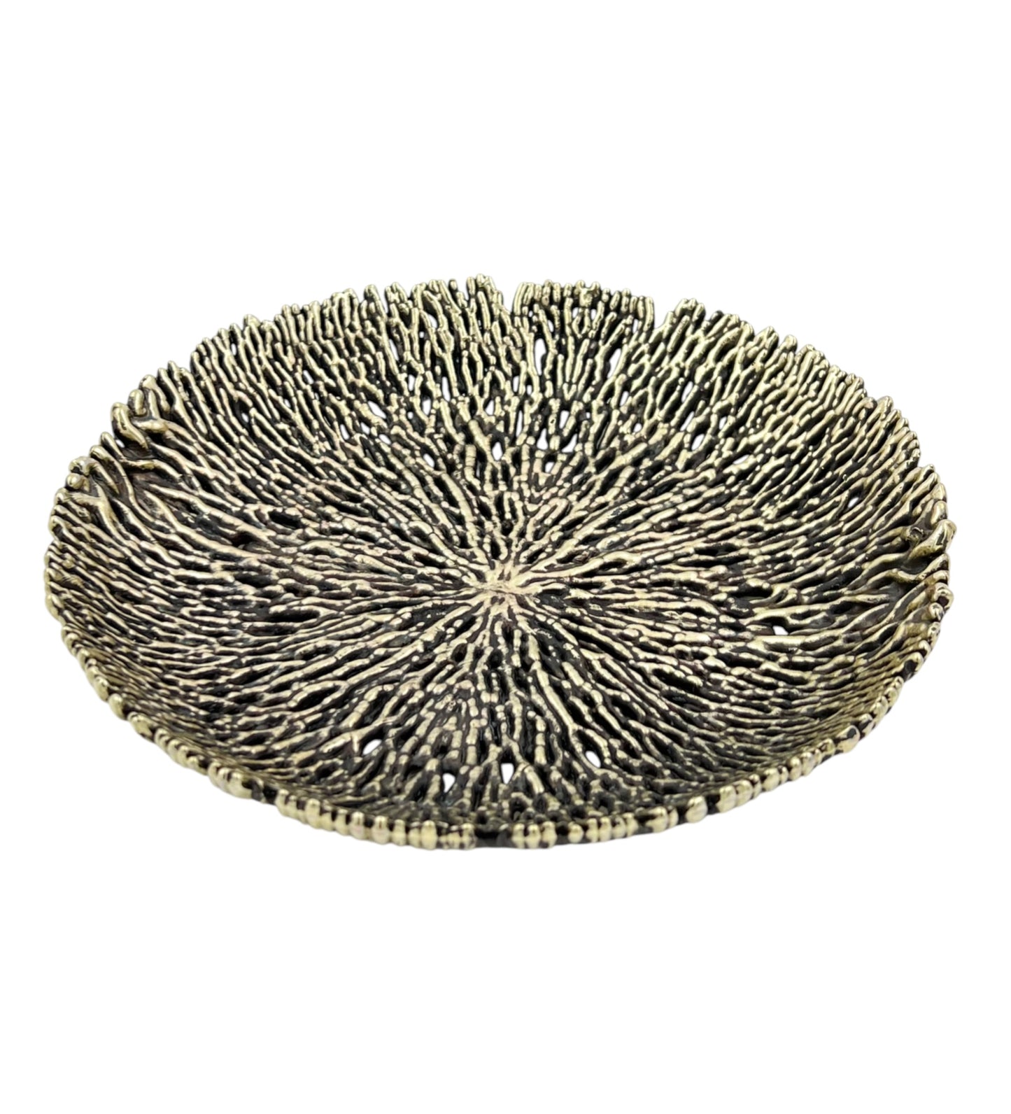 Coral inspired decorative metal tray | Gold and silver tray decor for home