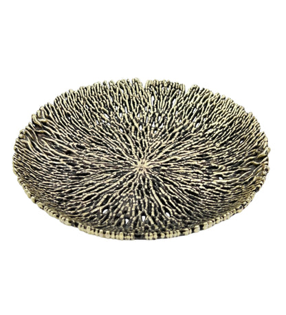 Coral inspired decorative metal tray | Gold and silver tray decor for home
