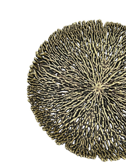 Coral inspired decorative metal tray | Gold and silver tray decor for home